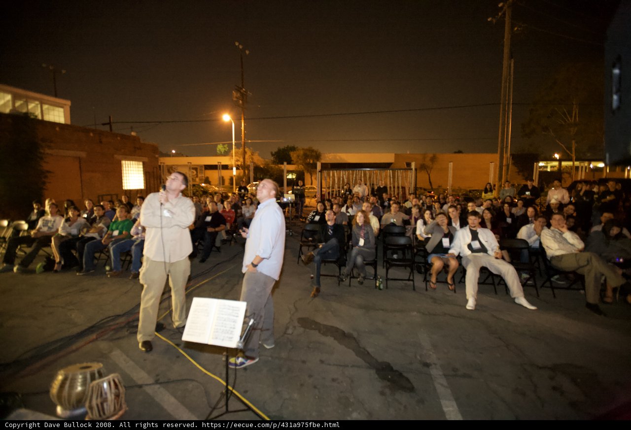 Two Men Addressing the Crowd