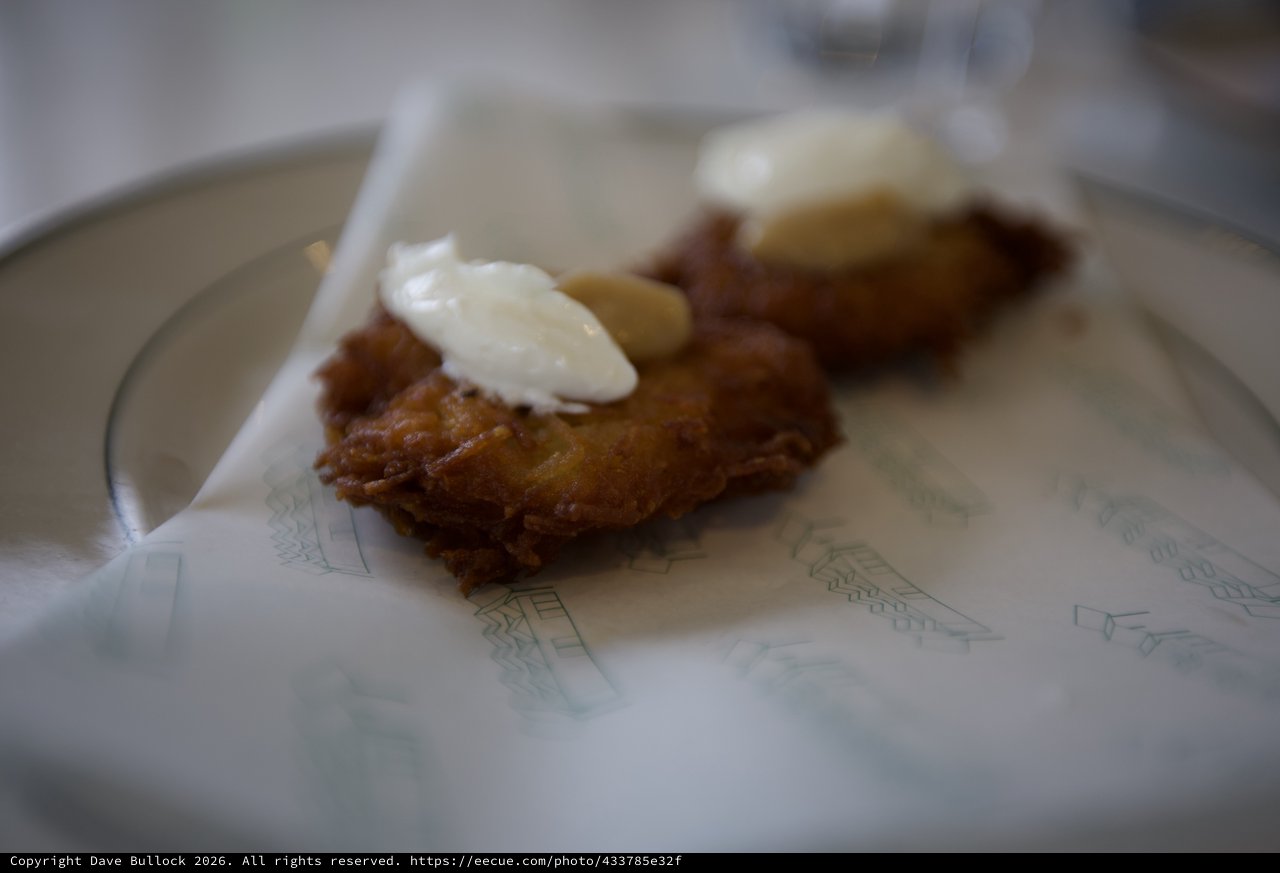 Potato Latkes with Sour Cream and Applesauce