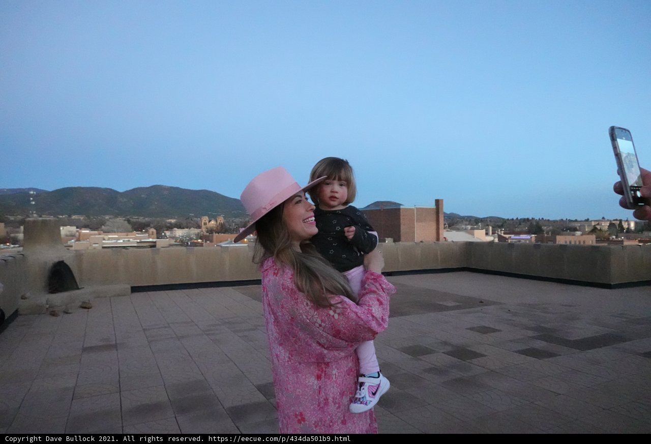 Mother and Daughter on the Santa Fe Rooftop
