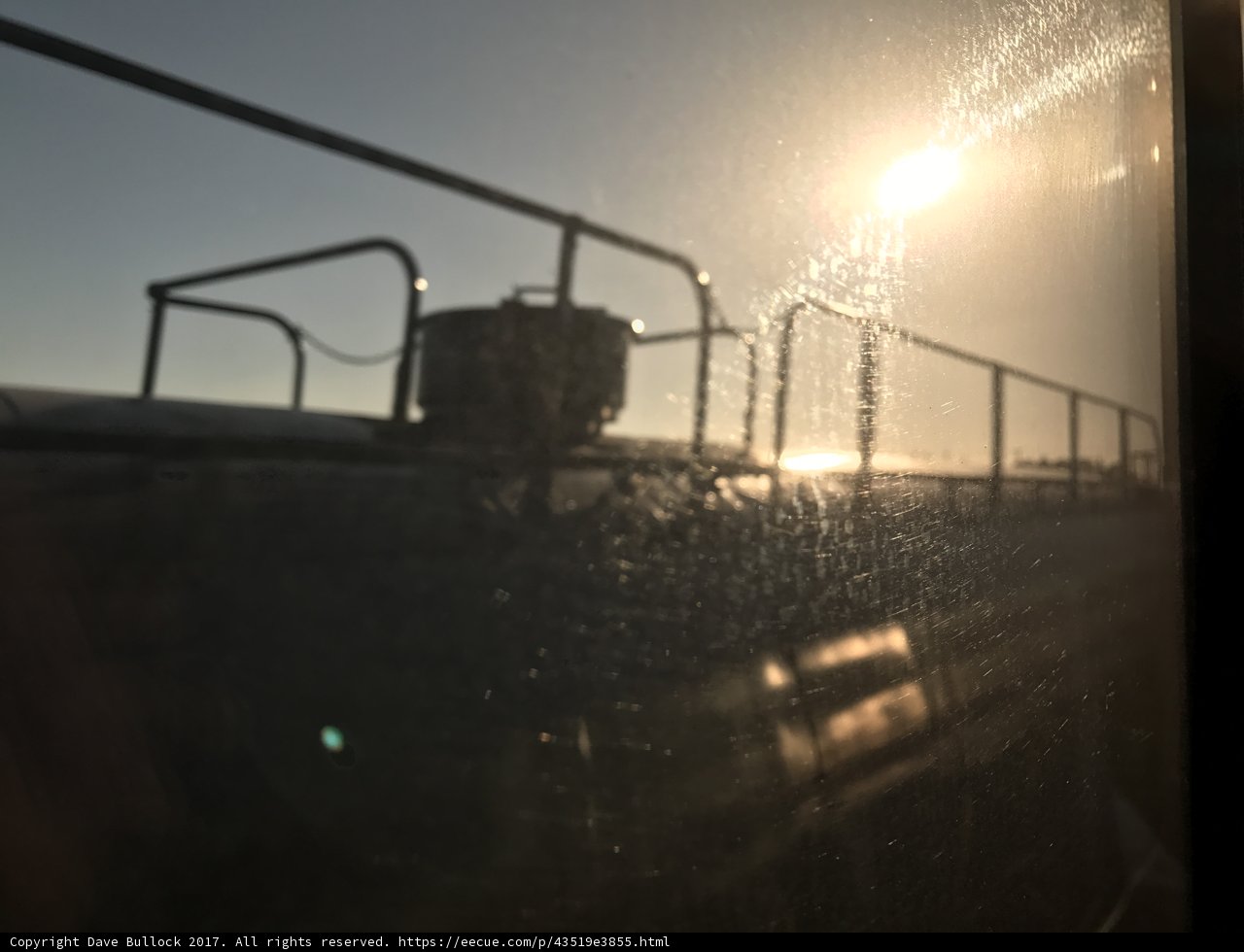 Sunlight Streams Through Train Window