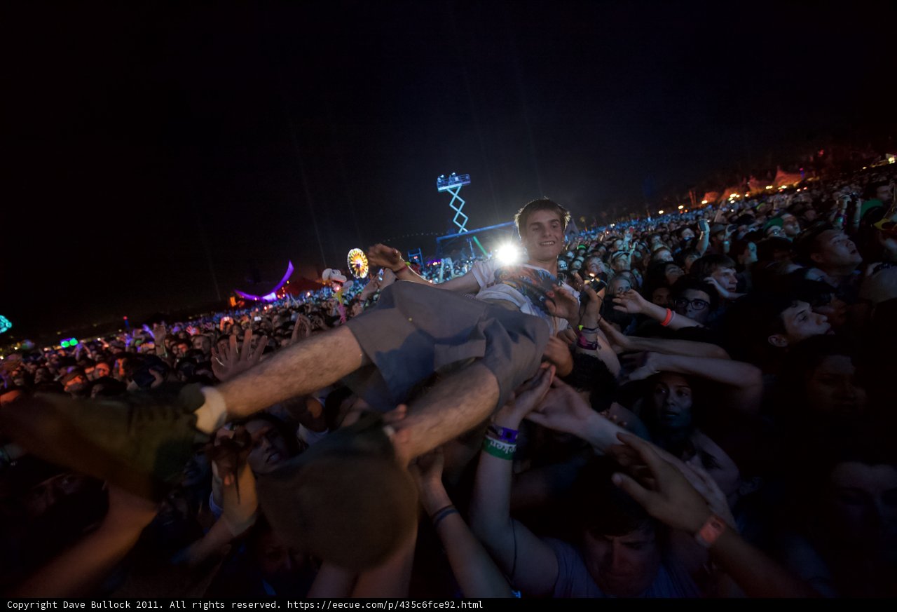 Crowdsurfing at Coachella