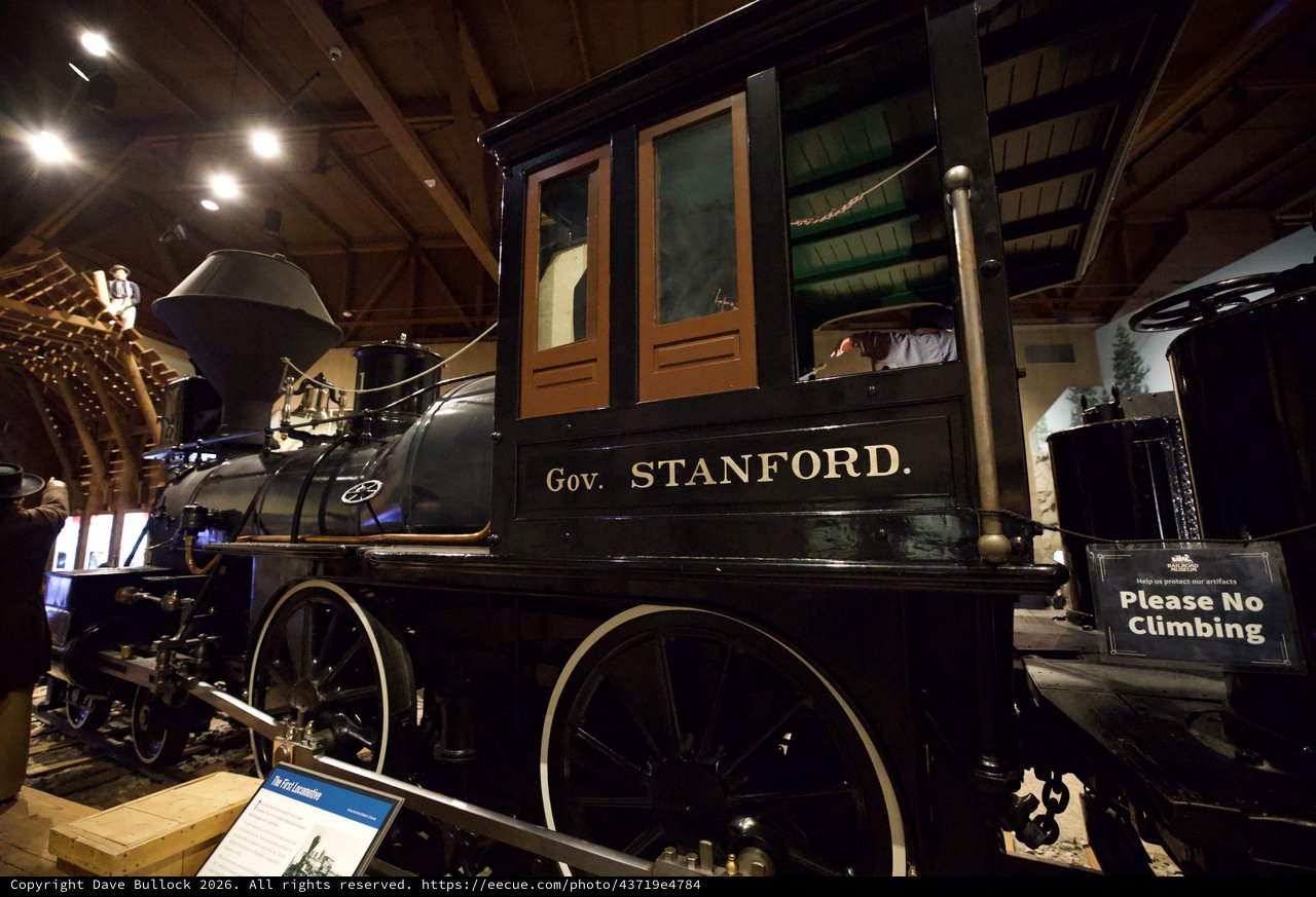 Historic Gov. Stanford Locomotive at Railroad Museum