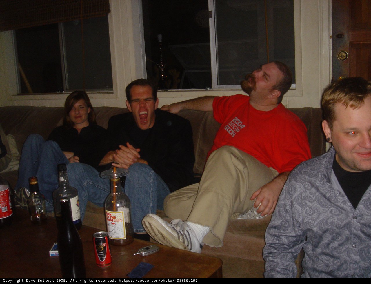 Friends Laughing Together at a House Party
