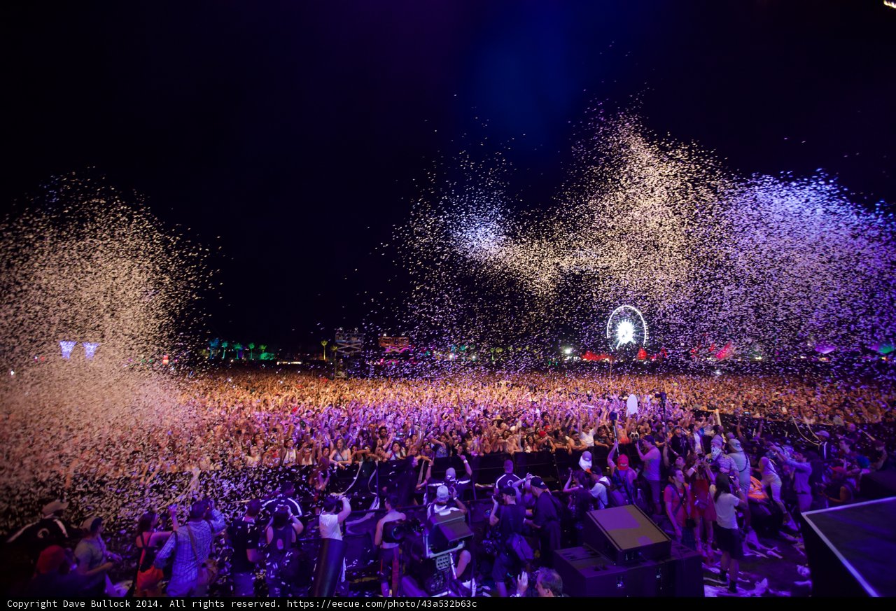 Confetti Celebration at Coachella Concert