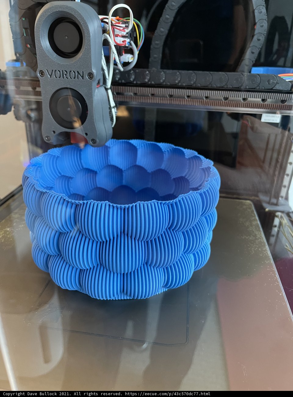 Blue Bowl of Intricate and Functional Design