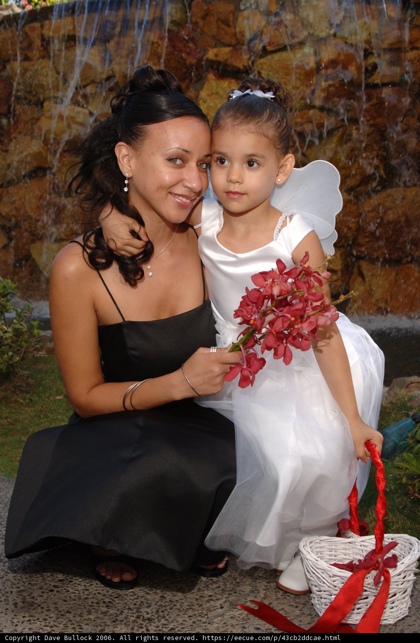 Two Bridesmaids with Beautiful Flower Arrangements
