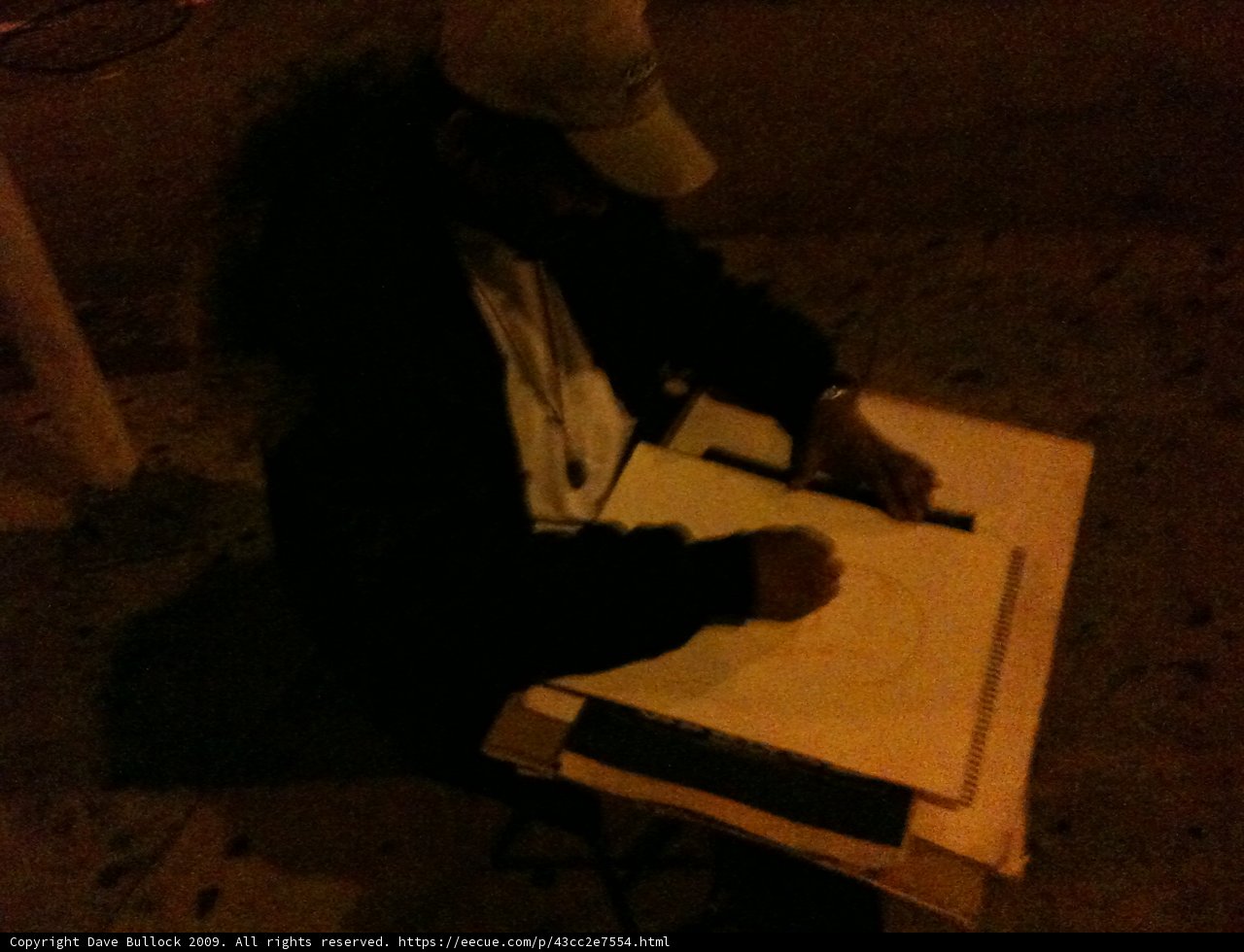 Nighttime Artistry on Plywood