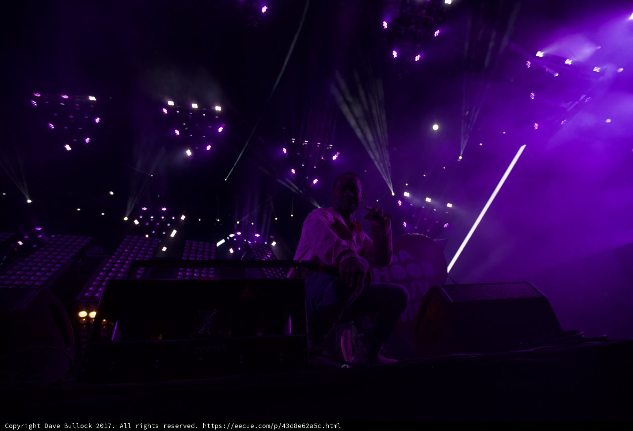 Purple Spotlight on the Rock Star