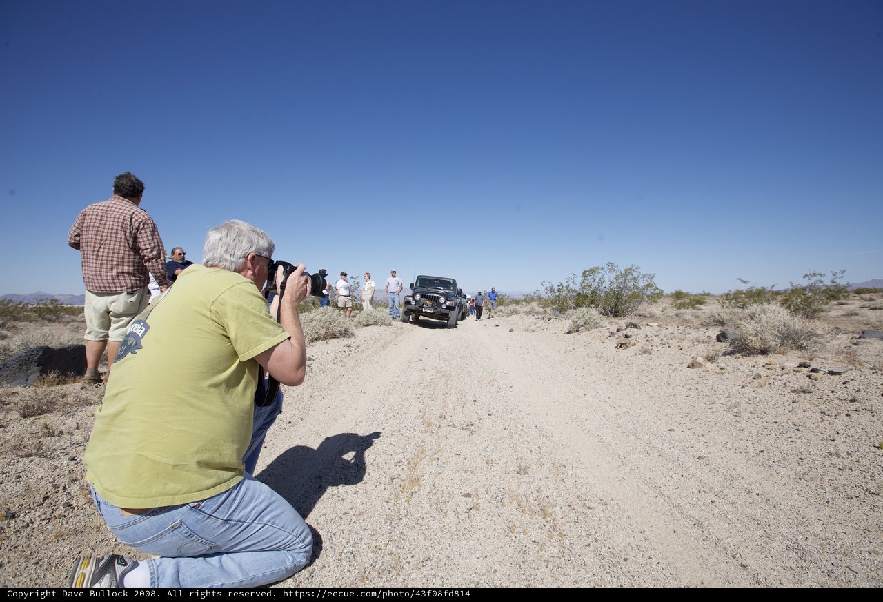 Desert Photographer Captures Jeep on Dusty Trail