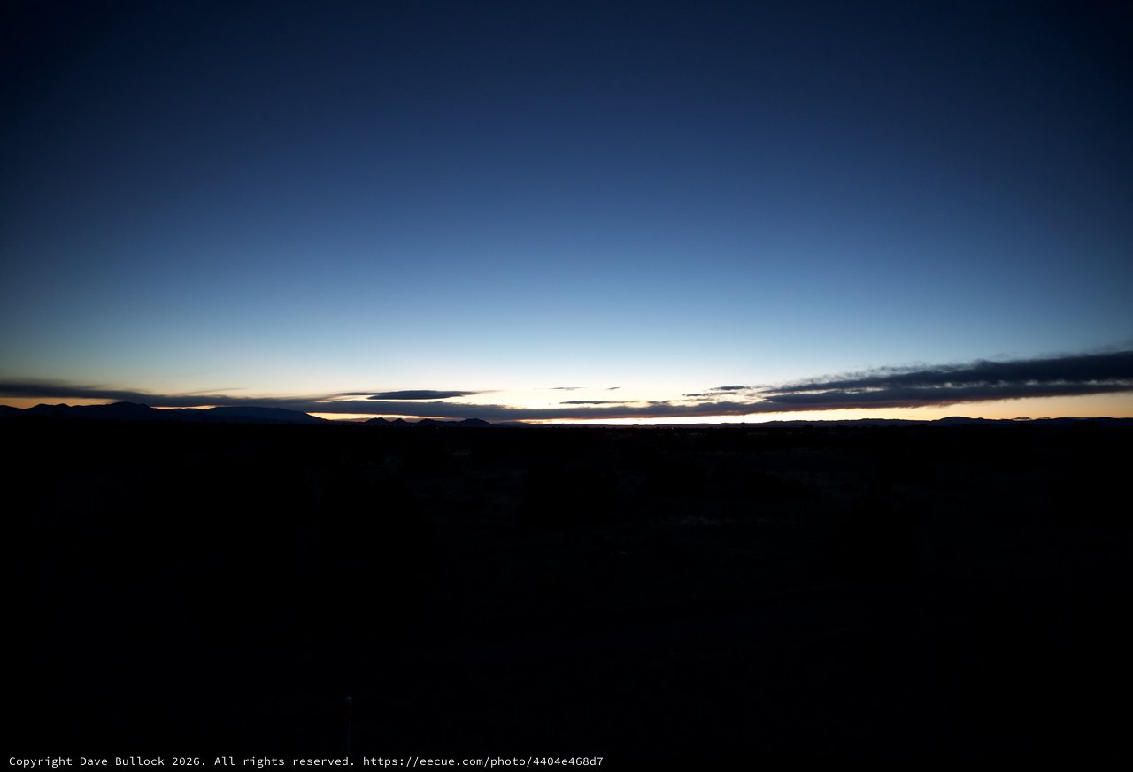 Twilight Over the New Mexico Desert Landscape