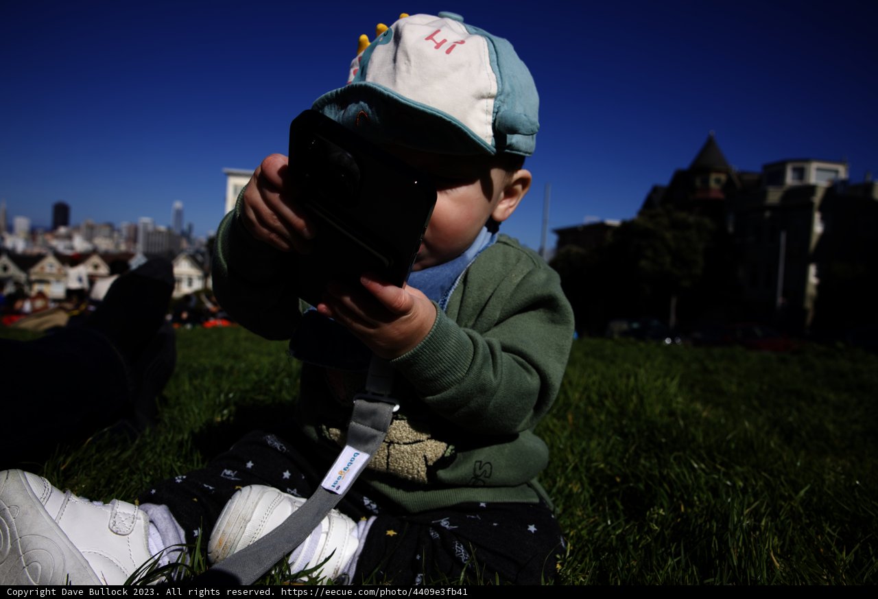 Tiny Tech Enthusiast at Alamo Square