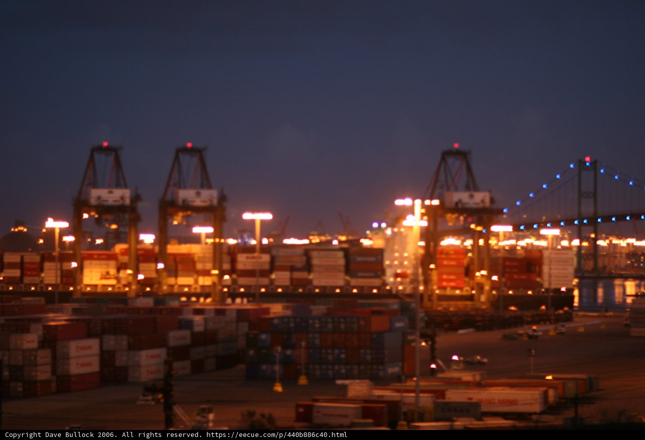 Nightfall at the Industrial Port