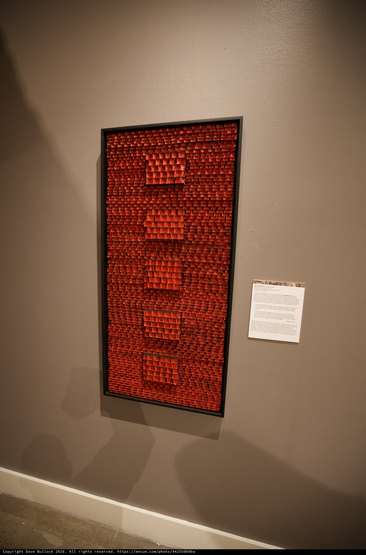 Contemporary Red Textile Art Installation in Gallery