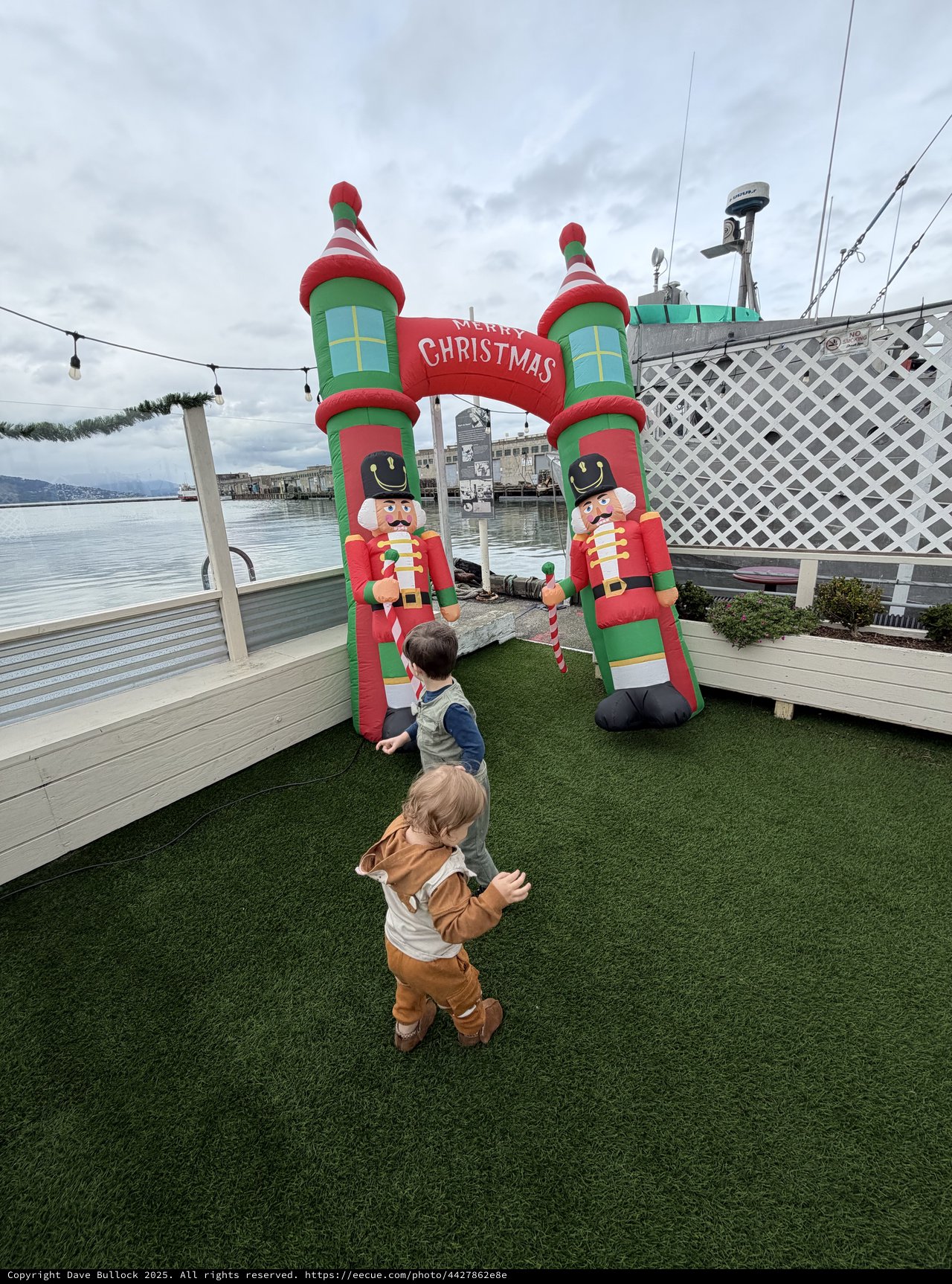 Children Viewing Christmas Nutcracker Display at Marina