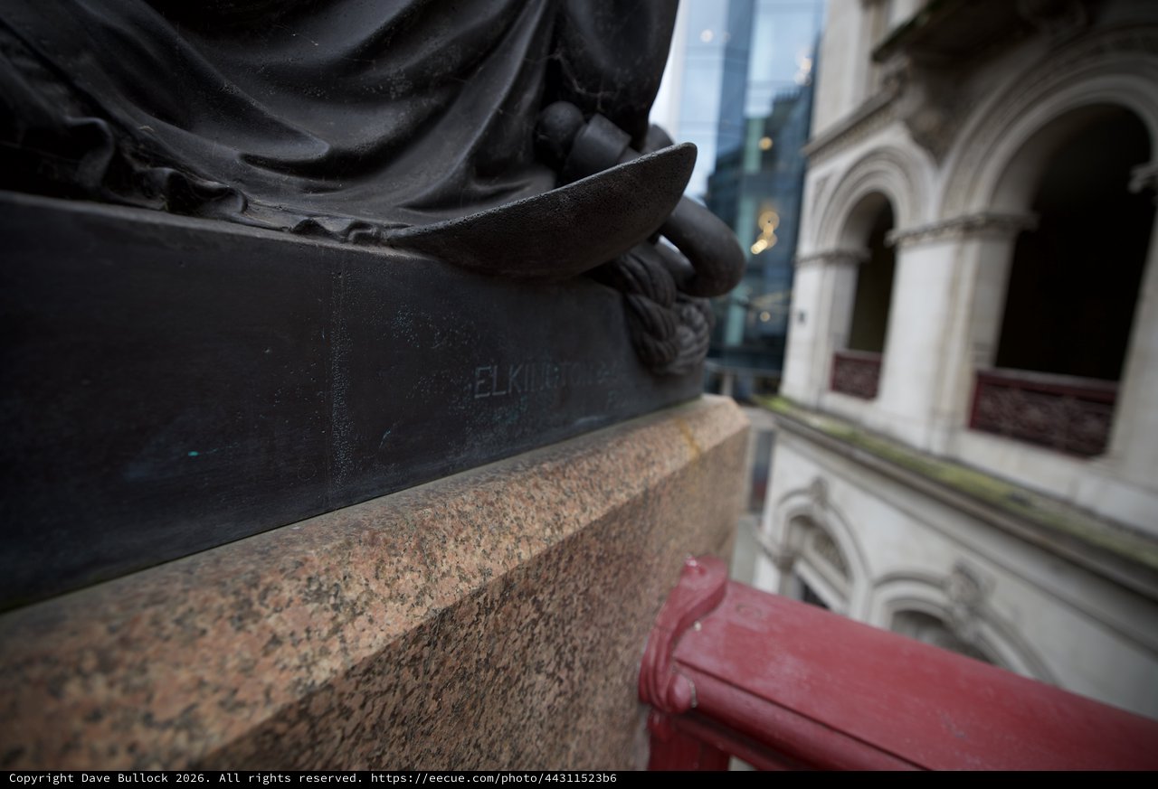 Close-up Detail of Victorian Era Bronze Statue Base