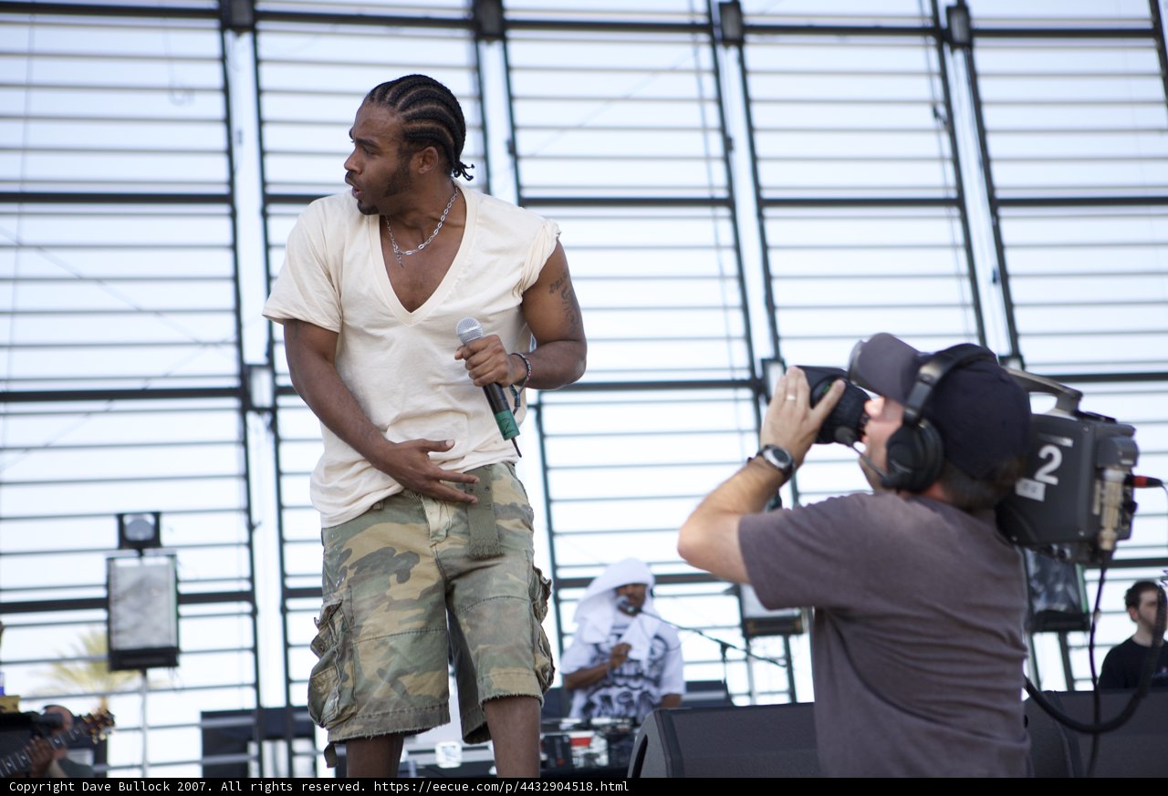 Pharoahe Monch taking the stage at Coachella