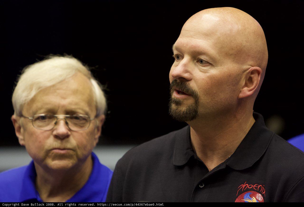Two Bald Men with Glasses