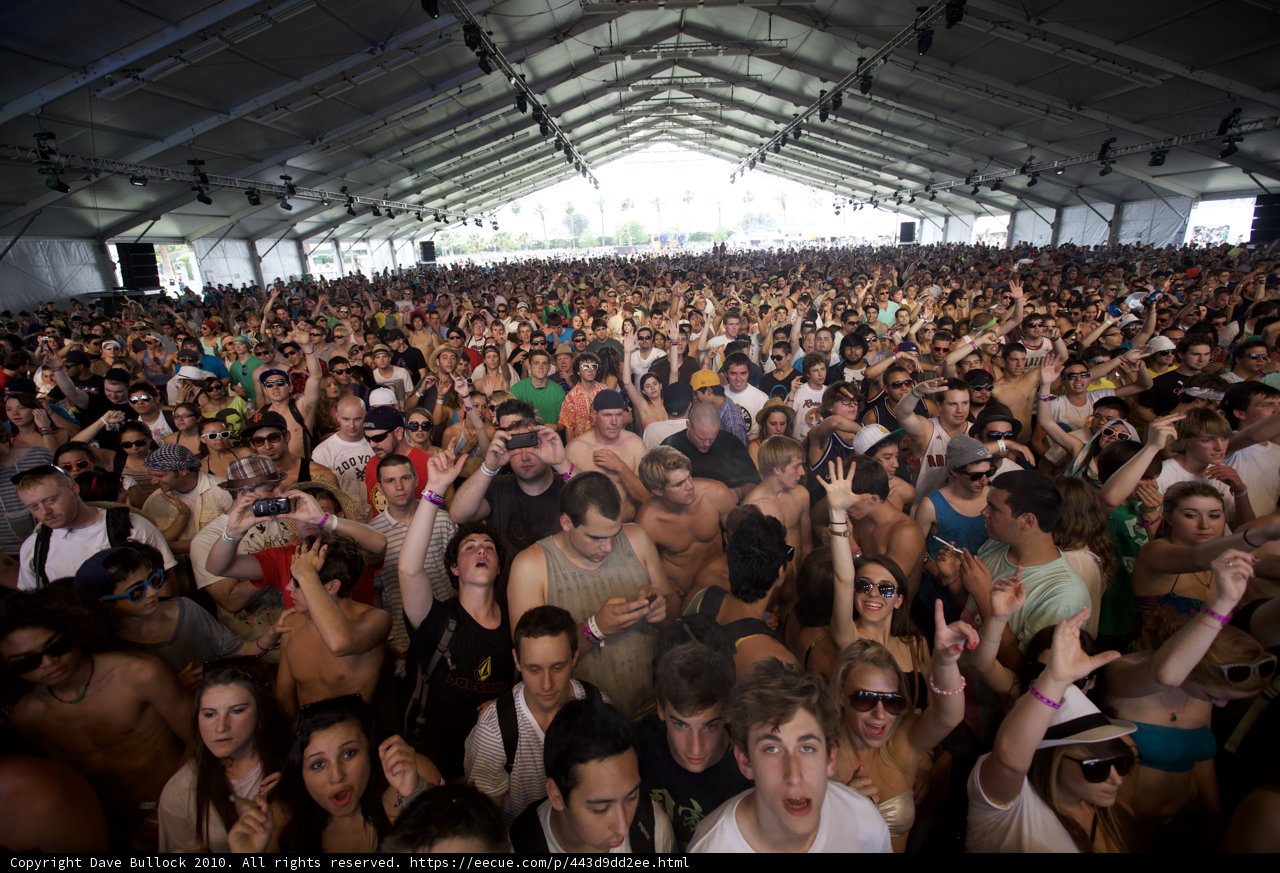 Massive Crowd at Coachella Music Festival