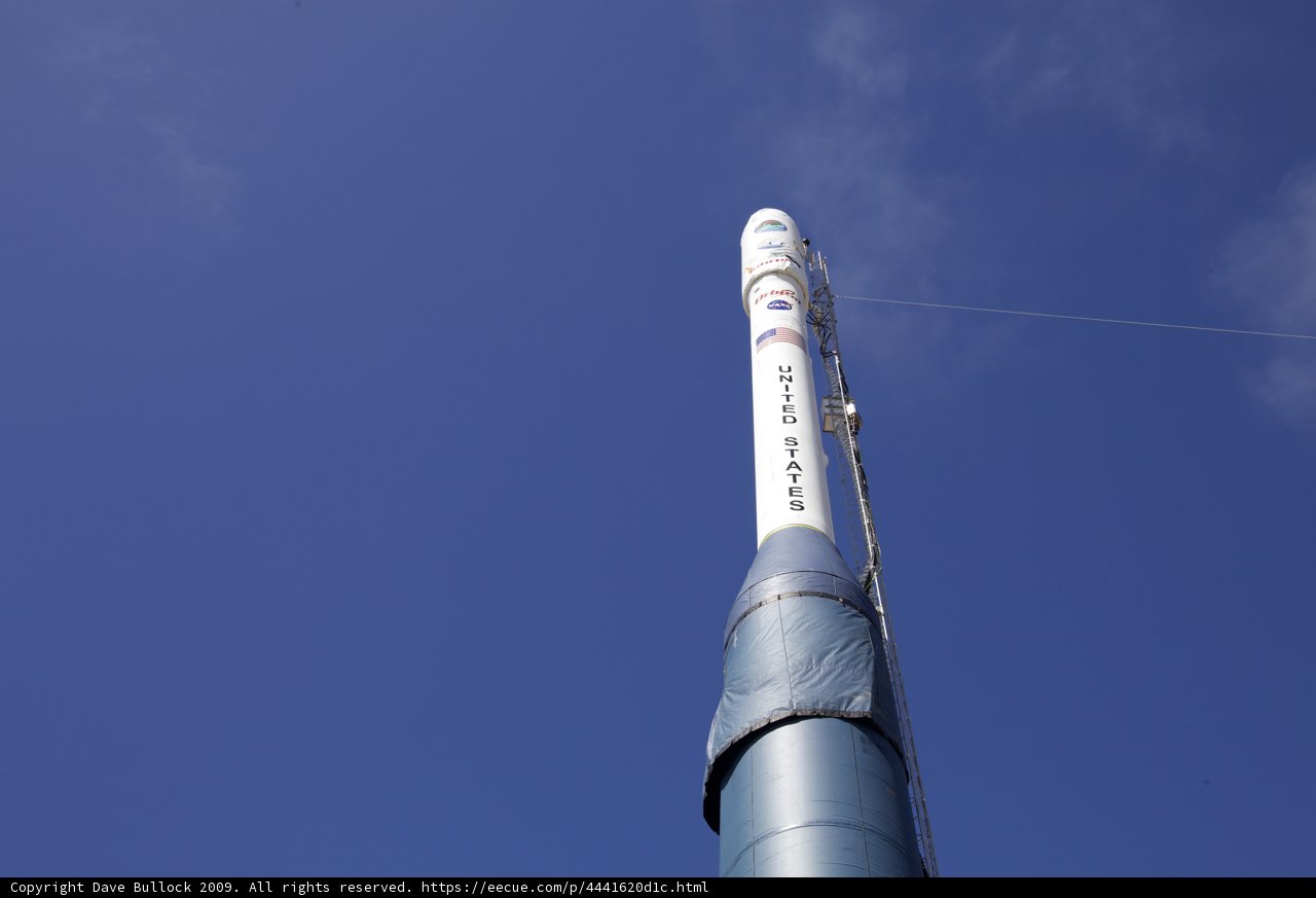 High-flying Rocket in the Blue Sky