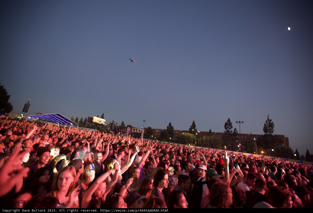 Wide Crowd Dusk Drone Moon Blue Tent