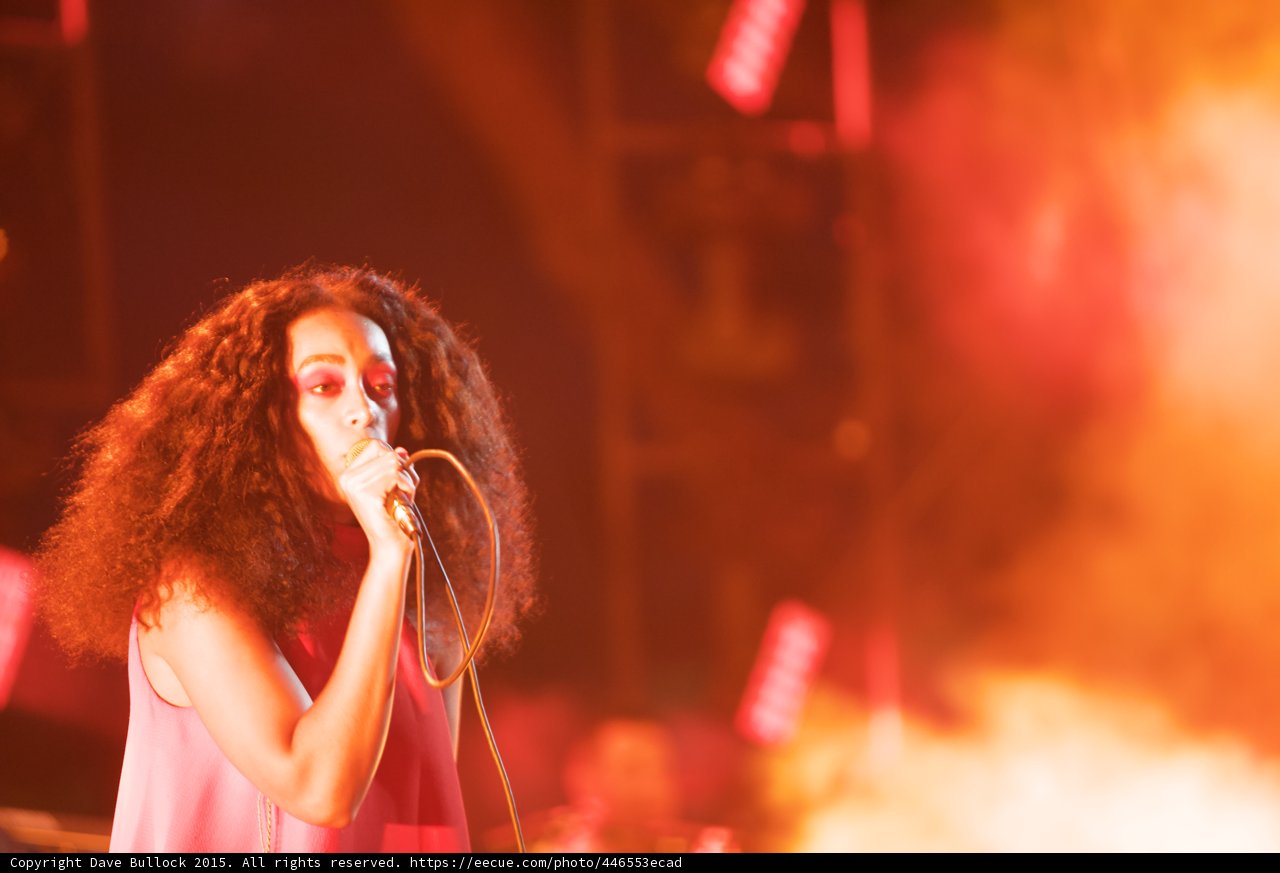 Solange Portrait Calm Expression Orange Smoke Serene