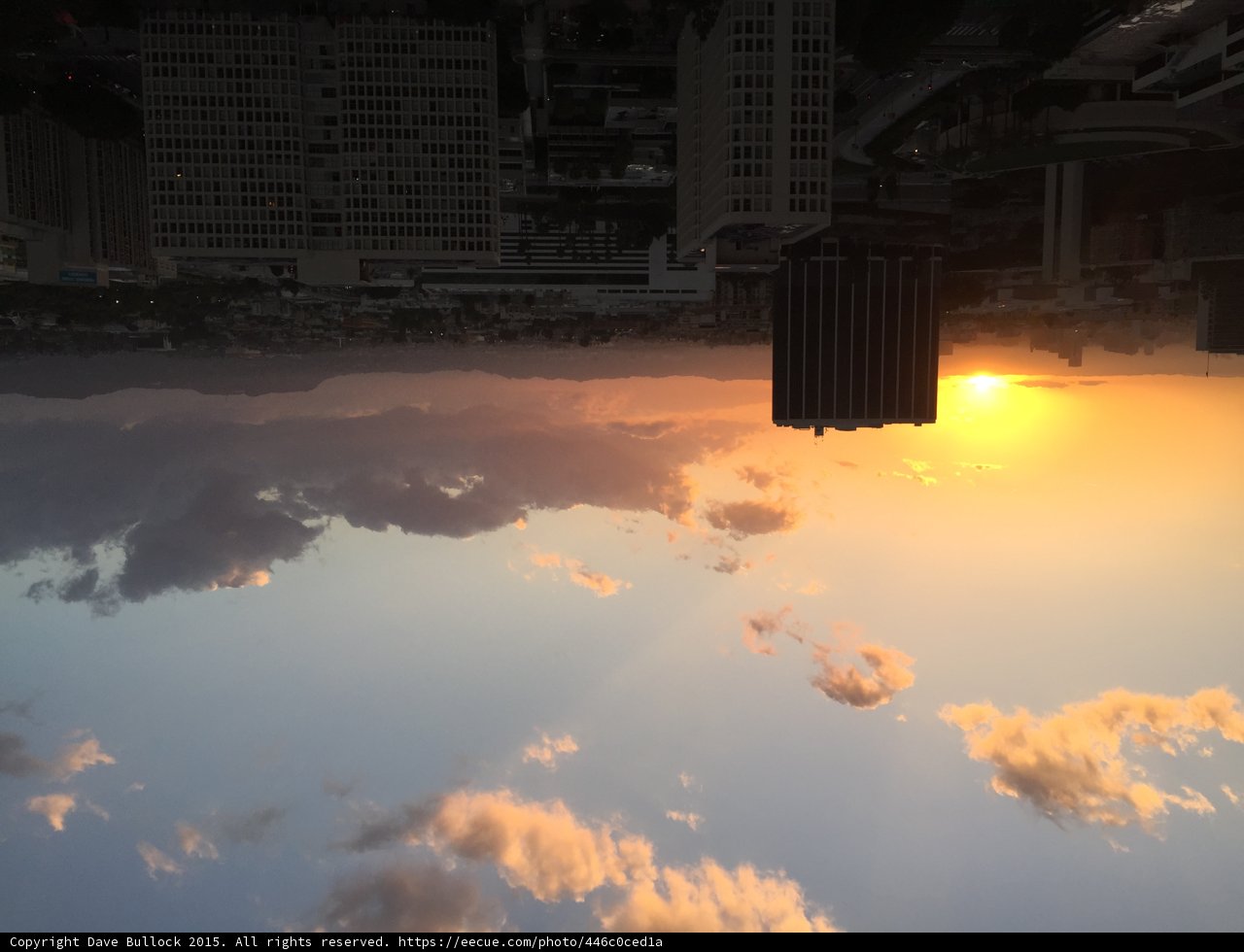 Sunset over the City Skyline