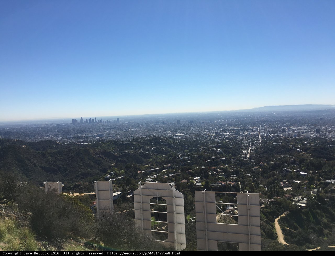 Hollywood Sign overlooking the Cityscape