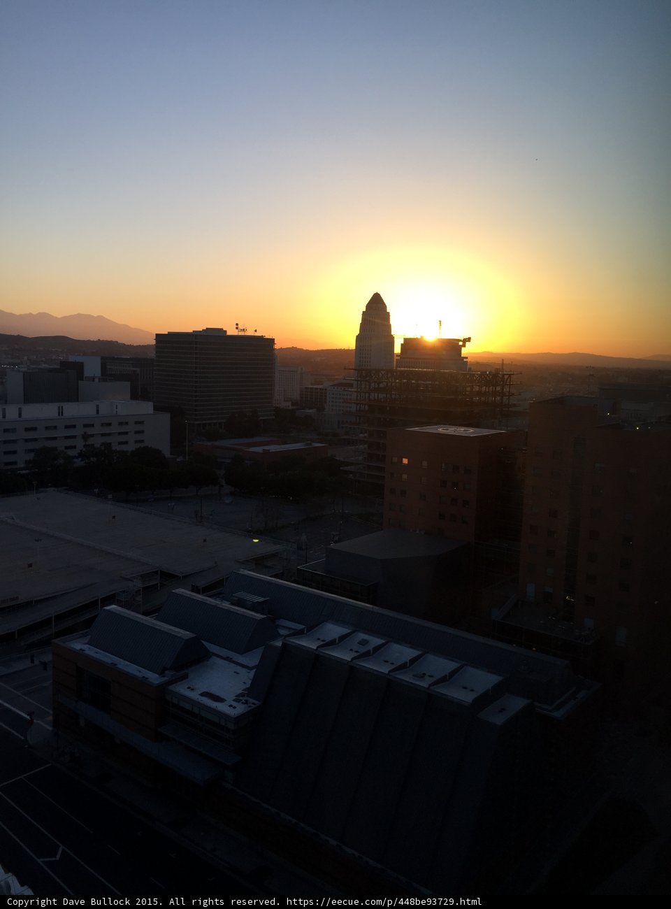 Golden Hour Over Downtown Los Angeles