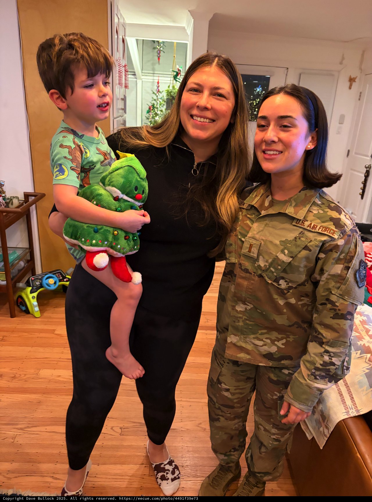 Military Family Christmas Celebration at Home