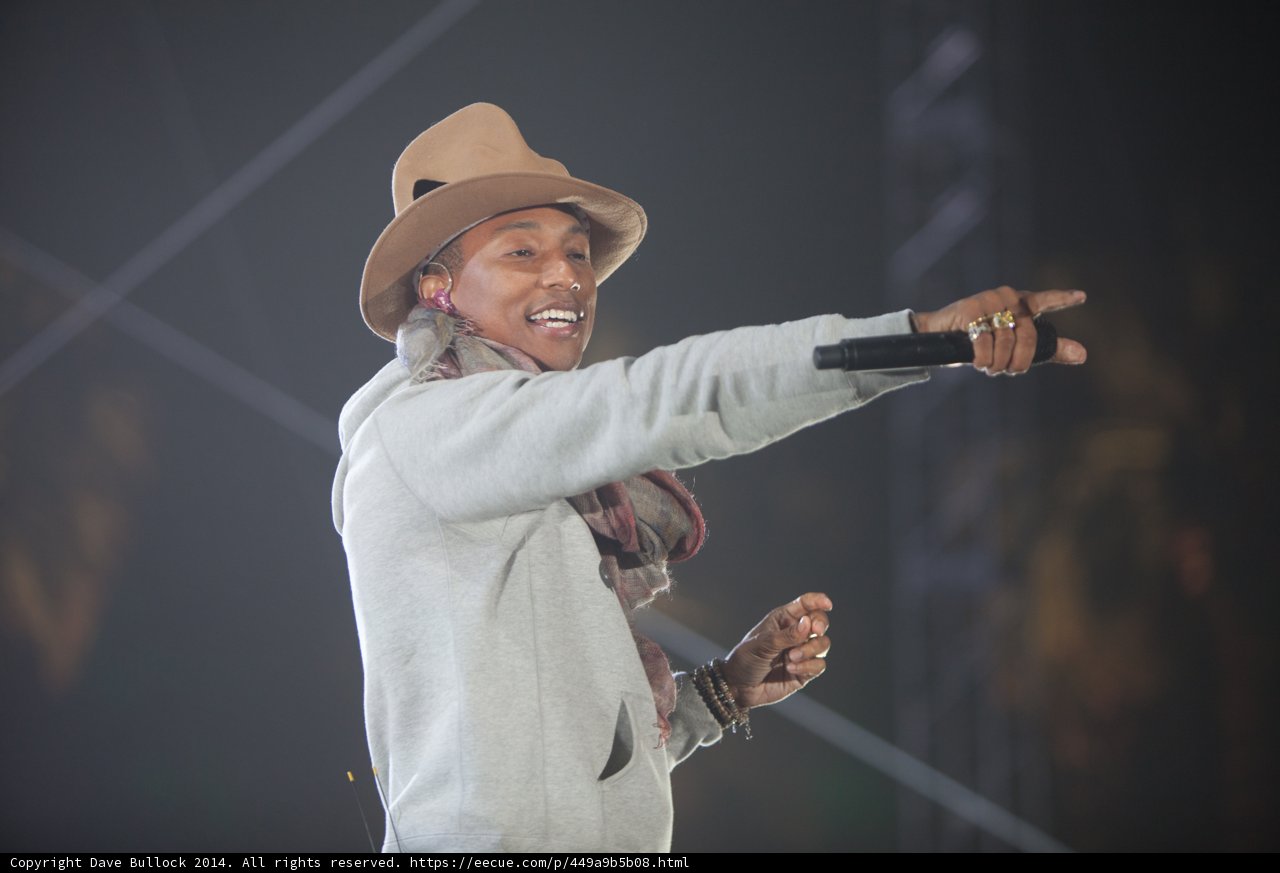 Pharrell Pointing at a Fan