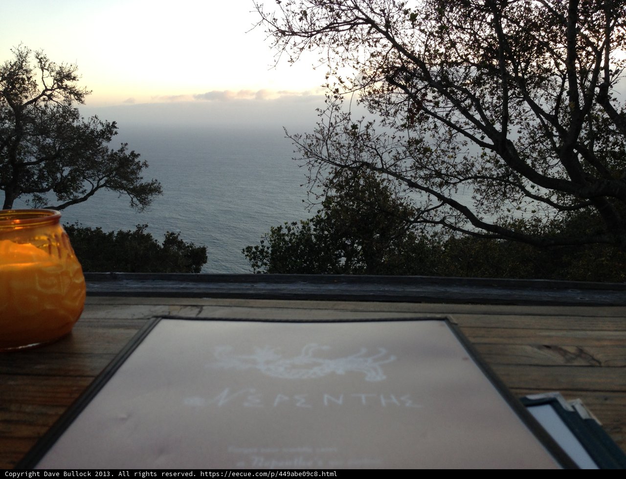Menu with a View