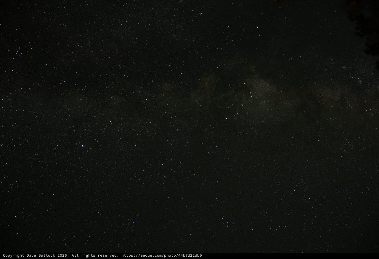 Milky Way Arches Over Lassen Volcanic Wilderness Night Sky
