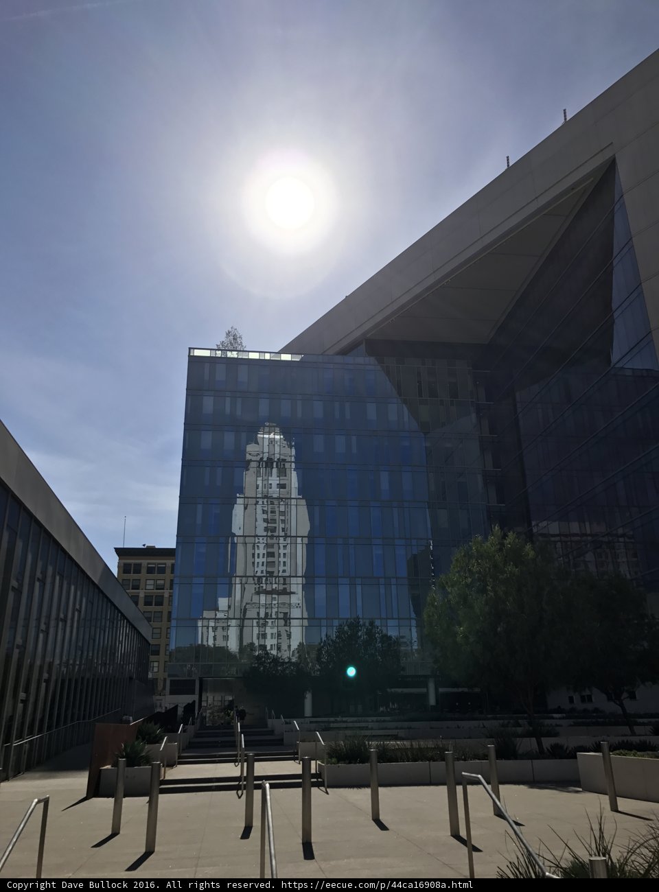 Sun-kissed LAPD Building