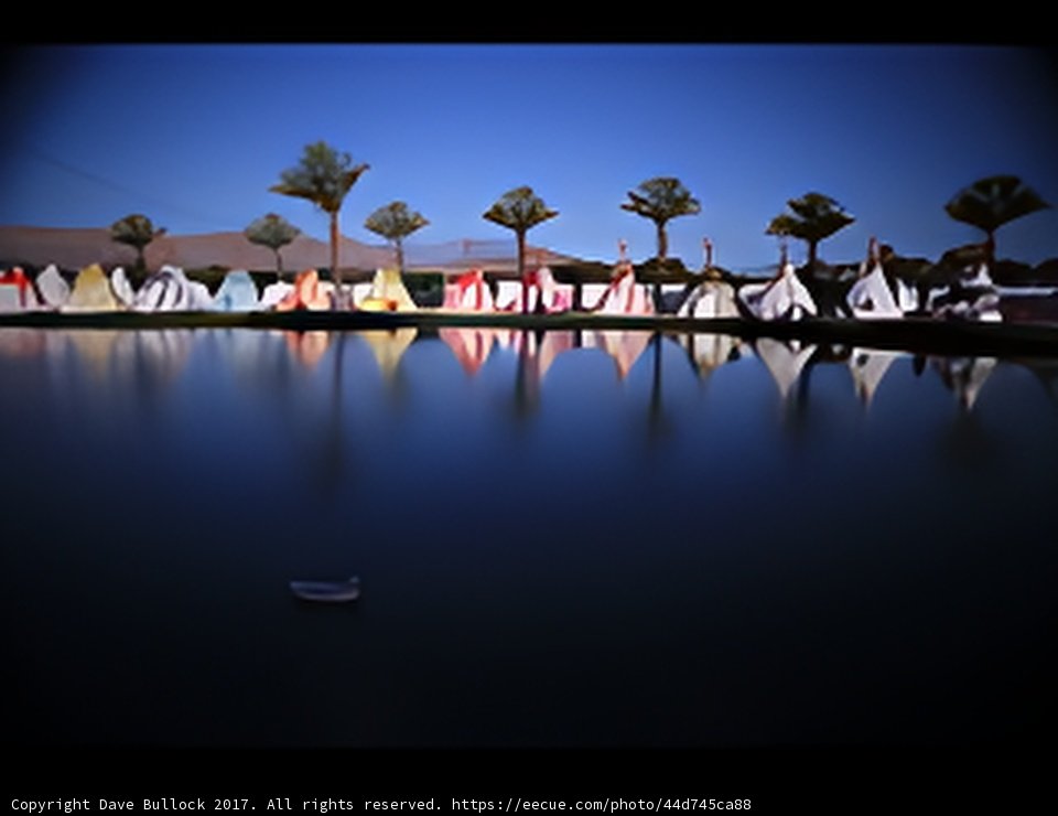 Colorful Tents by the Lake