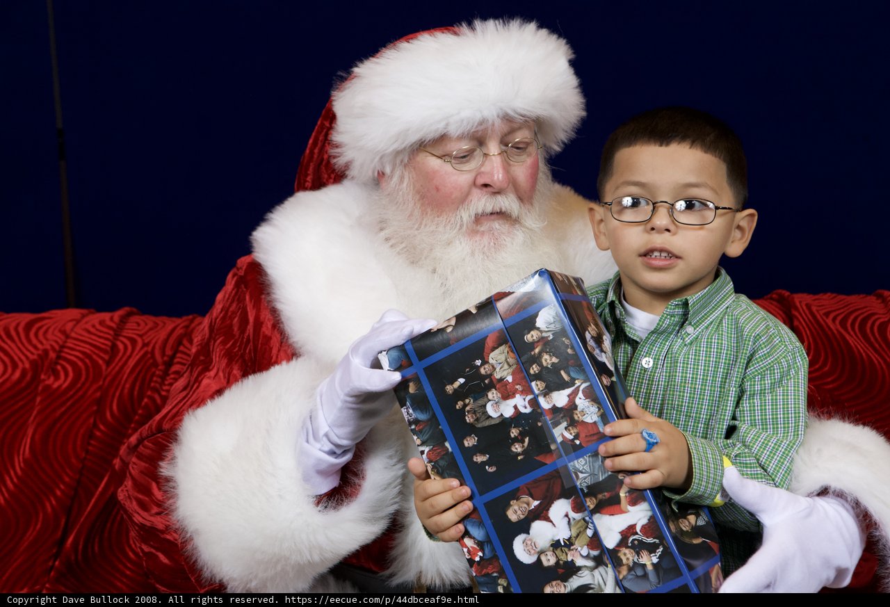 A boy's Christmas gift from Santa