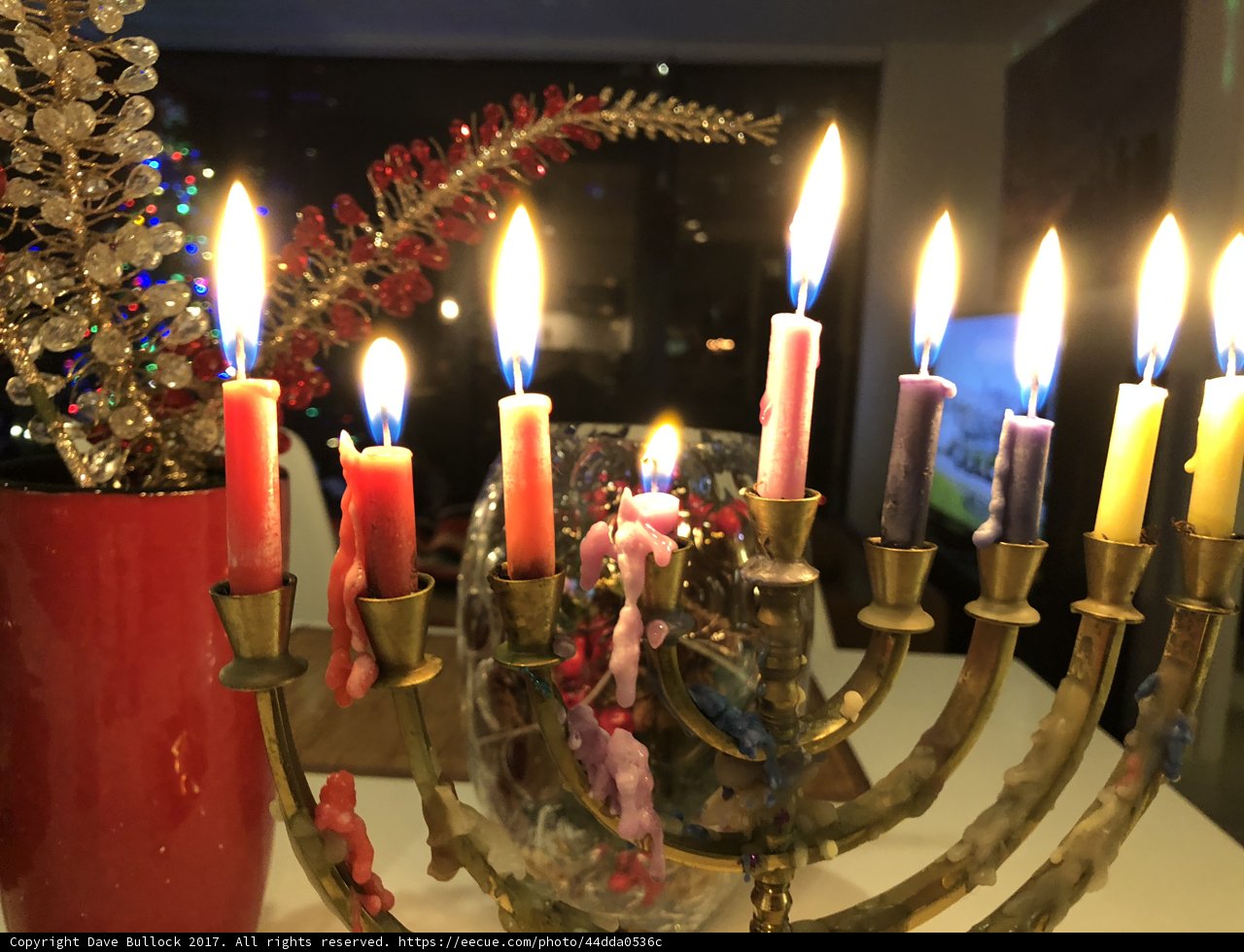 A Festive Hanukkah Menorah