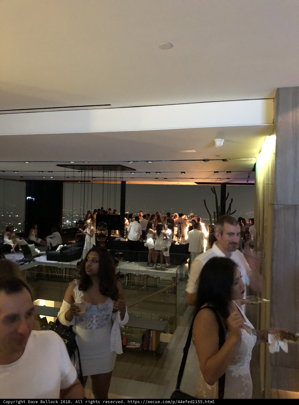 A Night of Glamour at a Busy Restaurant