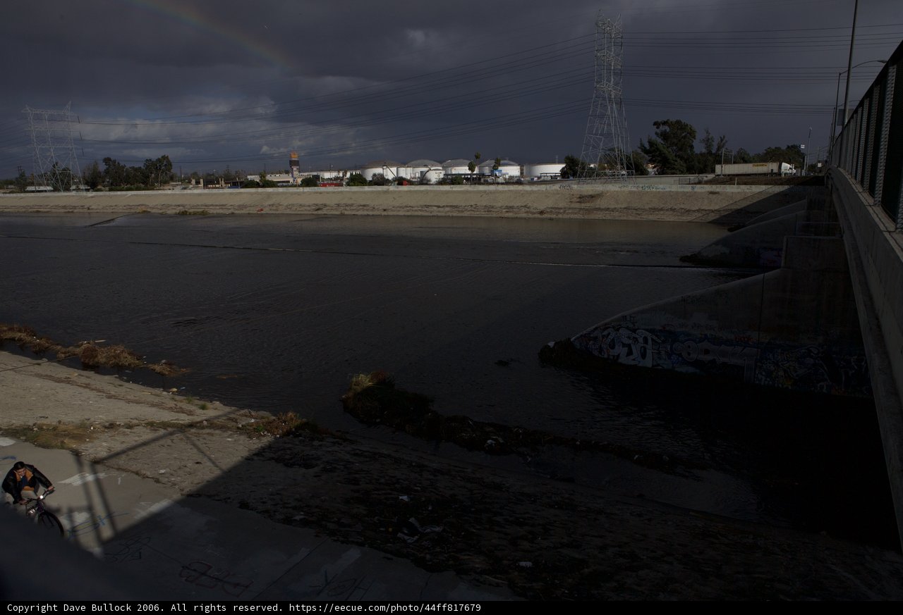 Rainbow Over River