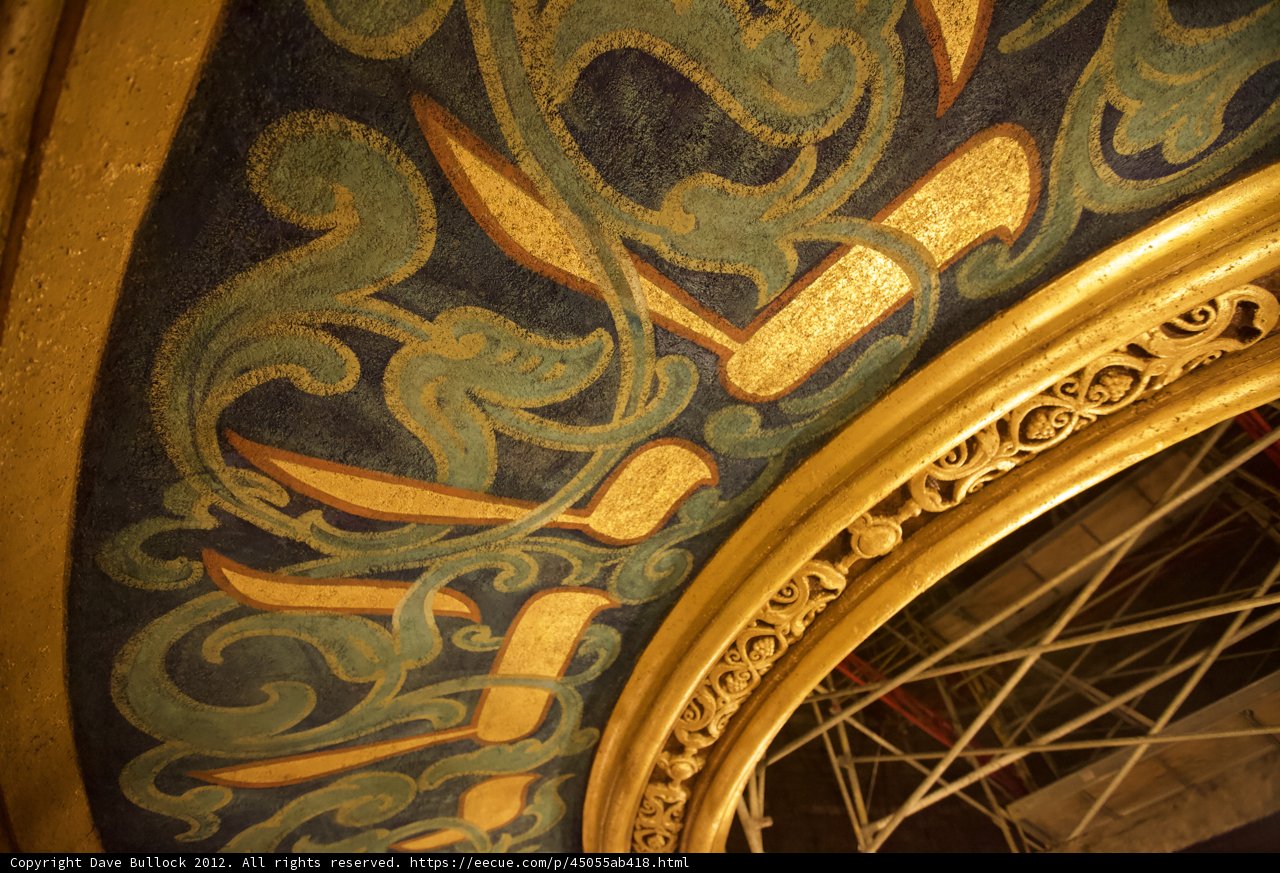 Ornate Gold and Blue Ceiling