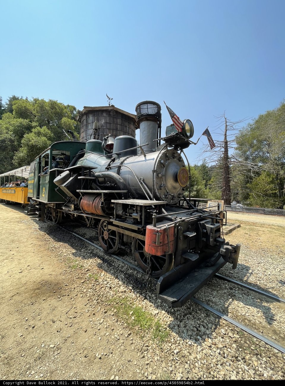 Vintage Locomotive on Railroad Tracks