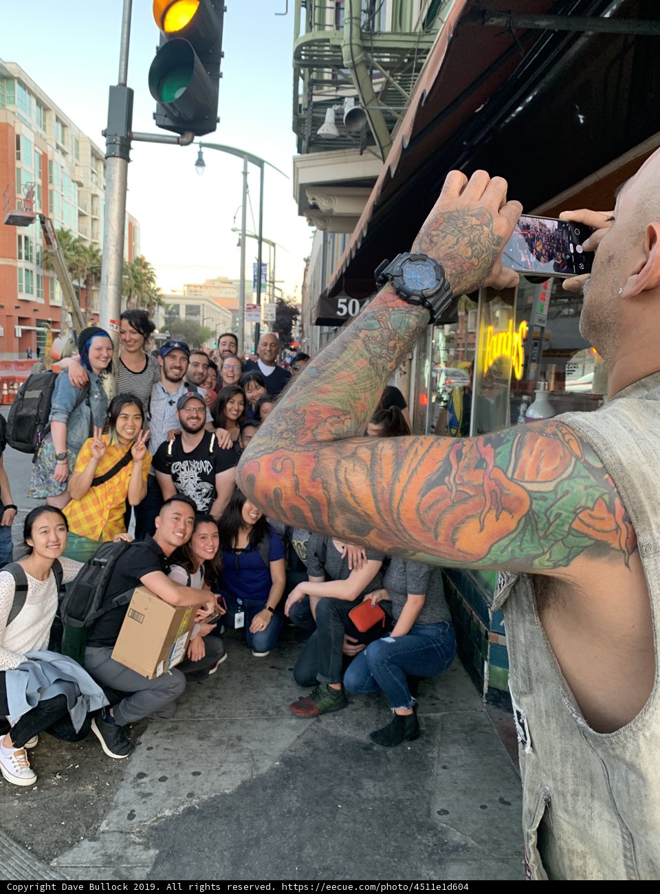 Tattooed Man Captures Crowd