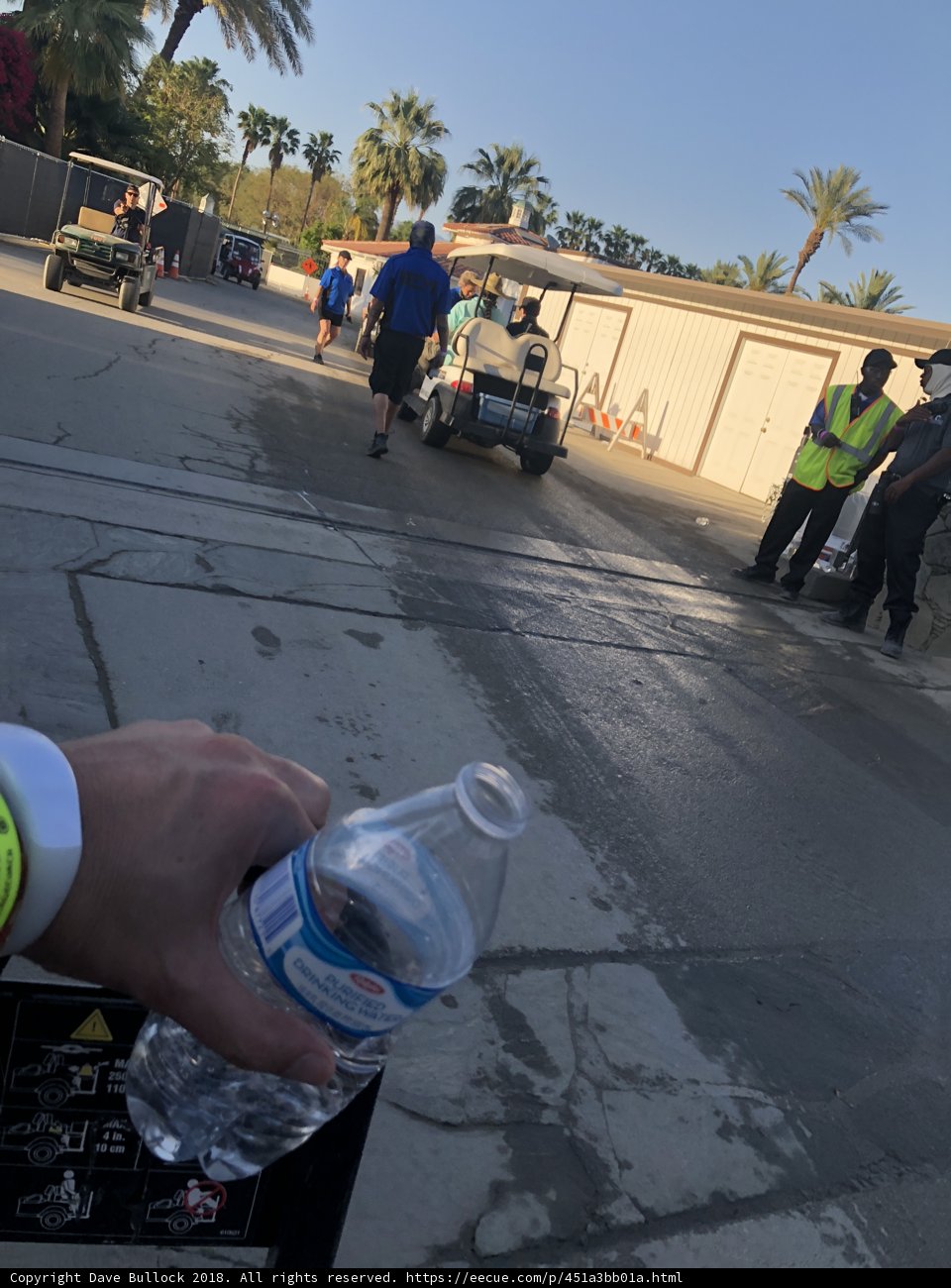 Refreshing break on the course