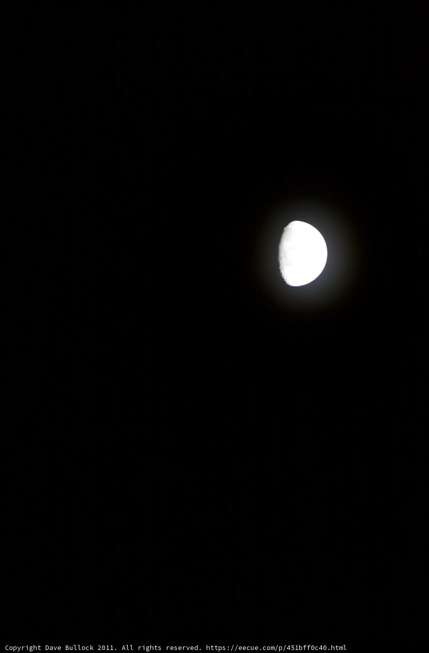 Bright Moon in the Dark Sky