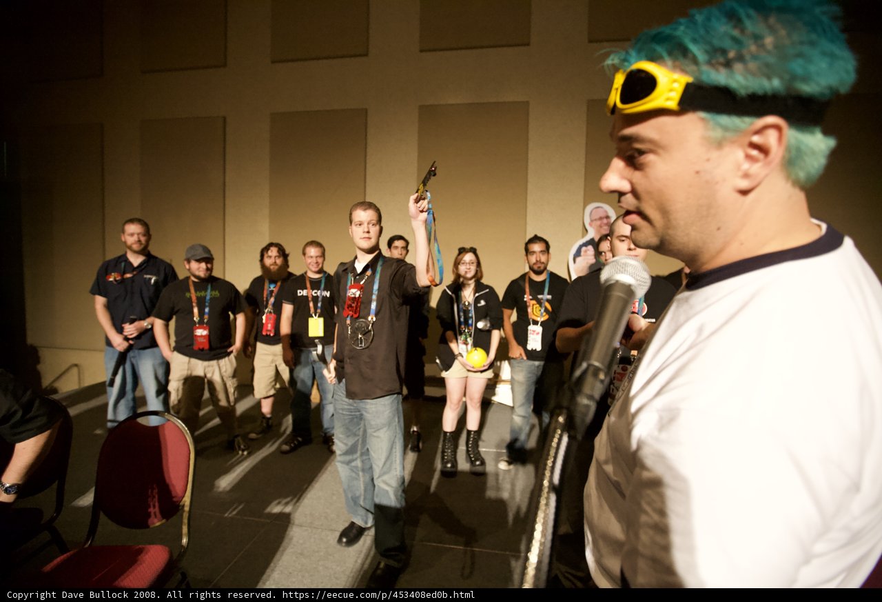 Blue-haired Performer with Yellow Hat