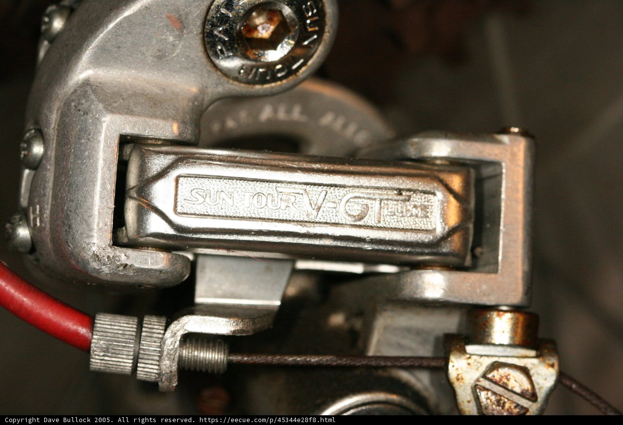 Red Wired Bicycle Brake