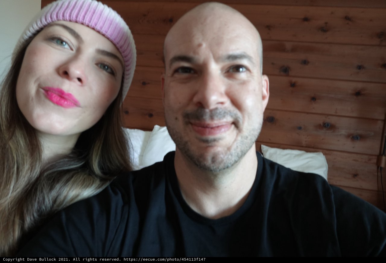 Cozy Indoor Selfie of Couple Relaxing