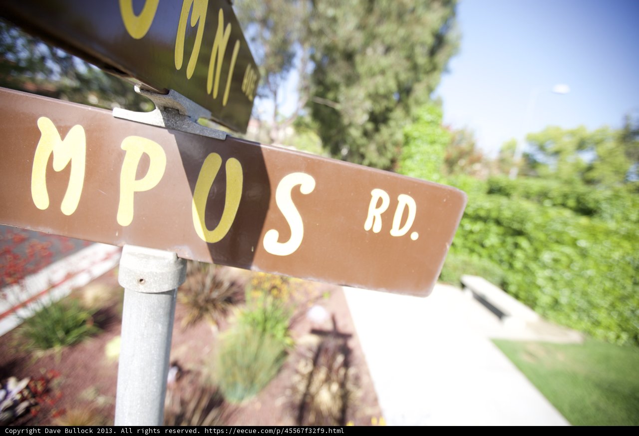 Campus Rd Sign Amongst the Blue Sky