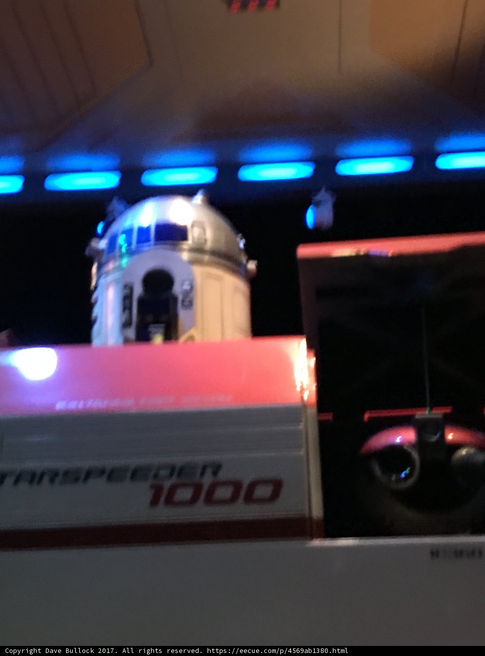 Star Wars Droid Perched on a Box at Disneyland Park