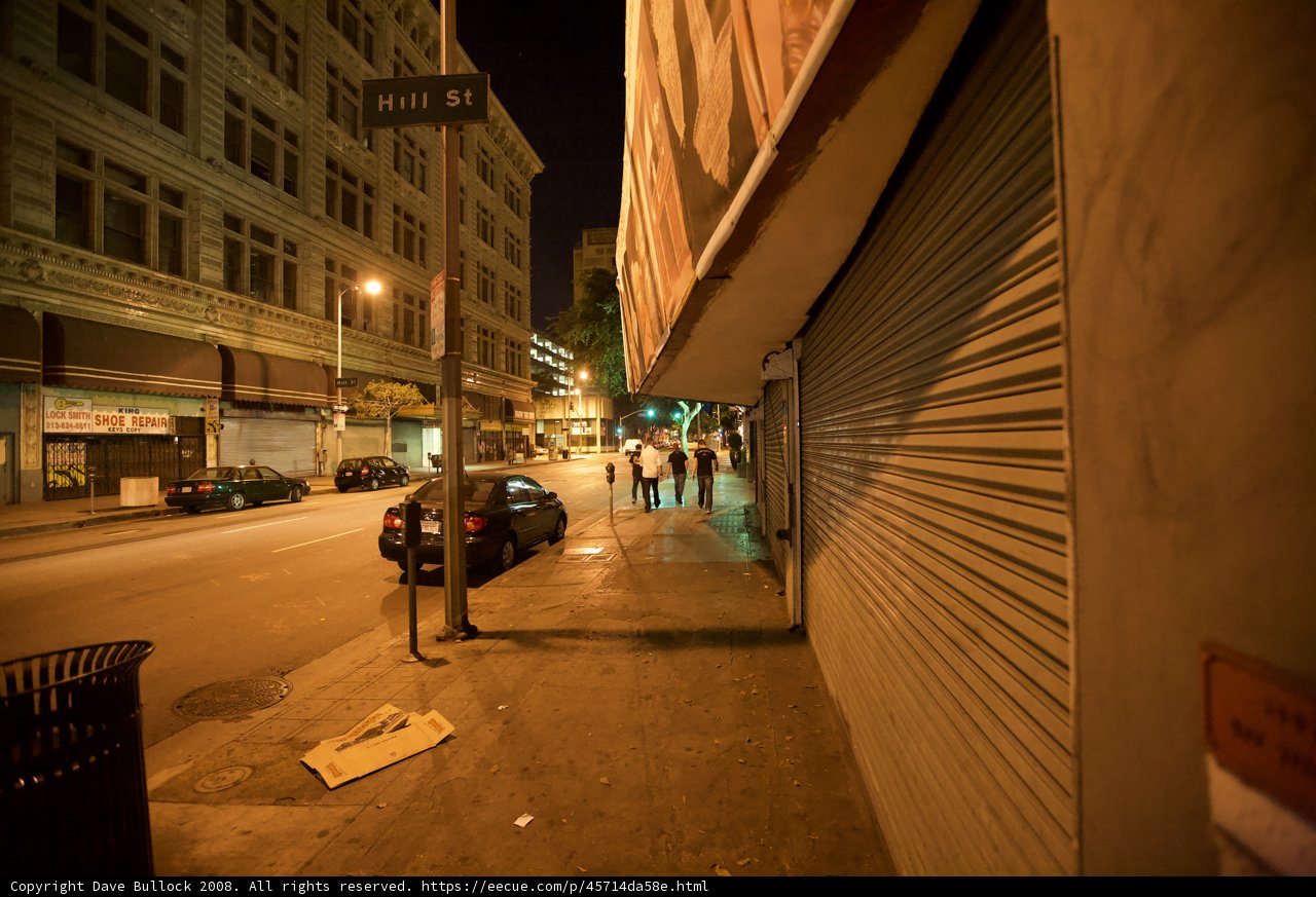 Nighttime Scene on Urban Street