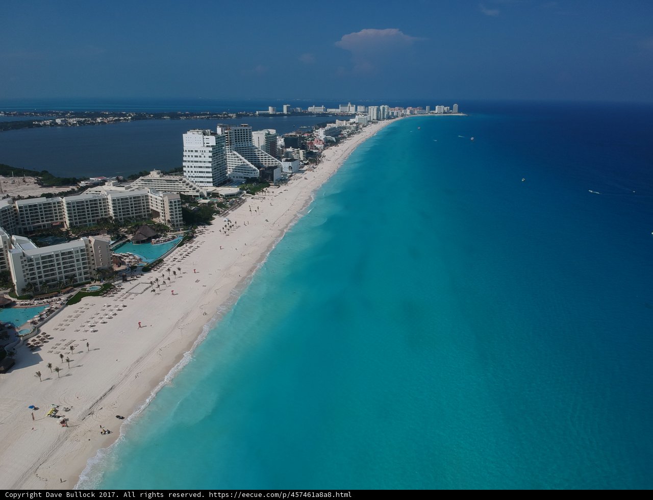 Bird's Eye View of Cancun Beach and Resort